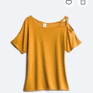 Kaileigh Mustard Short Sleeve Top